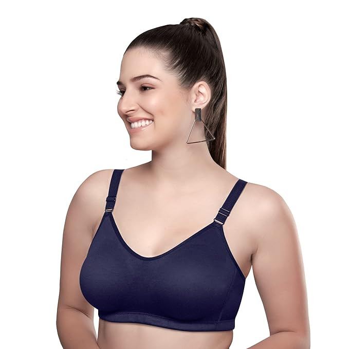 TRYLO Riza Comfortfit Non-Padded Non-Wired Molded Full Coverage Bra  Available Colour in Black/Coral/Megenta/Nude/Rasberry/Ruby/Skin/Teel/White  Size in - Price History